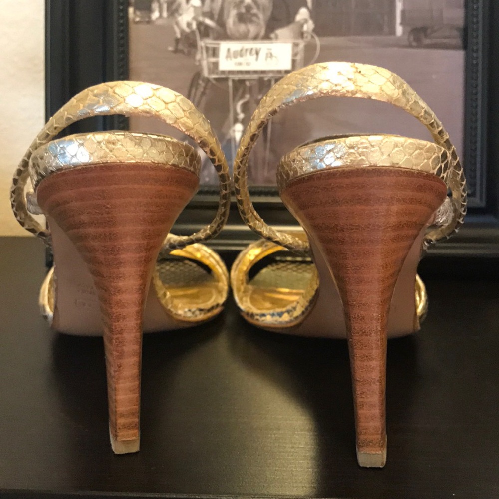 Coach Gold python sandals - Picture 7 of 7